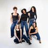 Stretchy Wide Leg Baggy Jeans