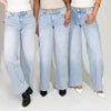 Stretchy Wide Leg Baggy Jeans