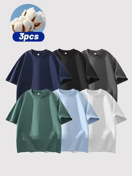 Cotton Short Sleeve Crewneck T-Shirt Set