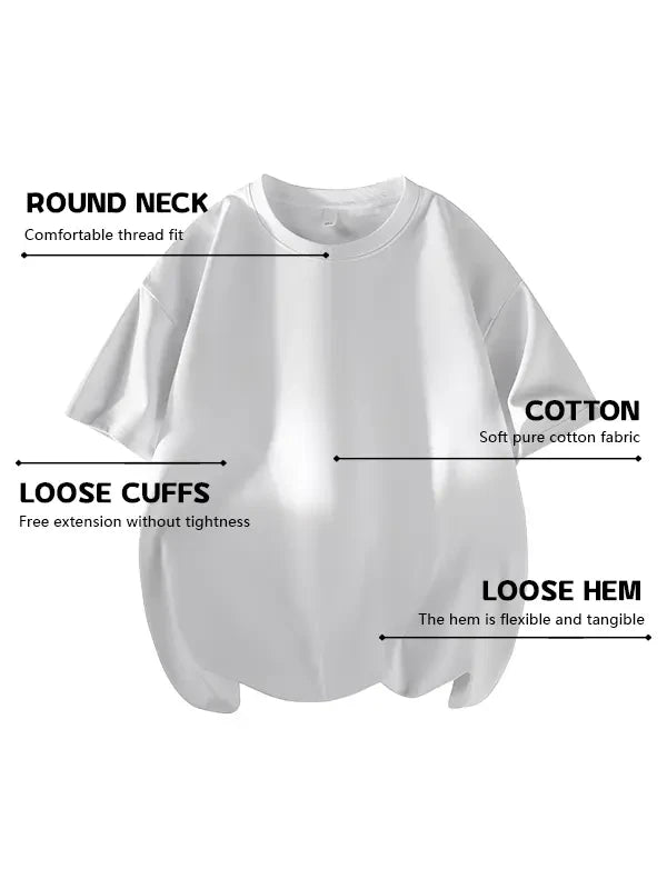 Cotton Short Sleeve Crewneck T-Shirt Set