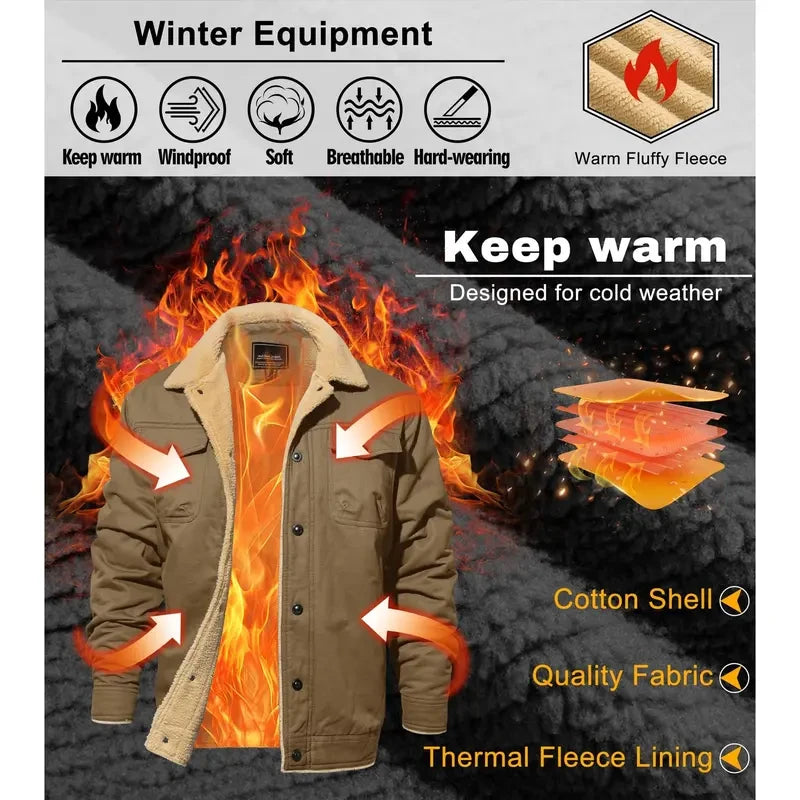 Sherpa Lined Cargo Jacket