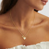 Gold Shell Heart Initial Necklace