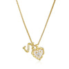 Gold Shell Heart Initial Necklace