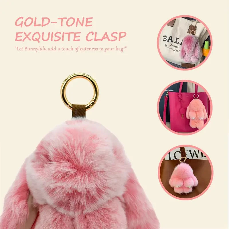 Fluffy Bunny Plush Keychain