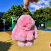 Fluffy Bunny Plush Keychain
