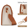 Textured Leather Commuter Crossbody Bag